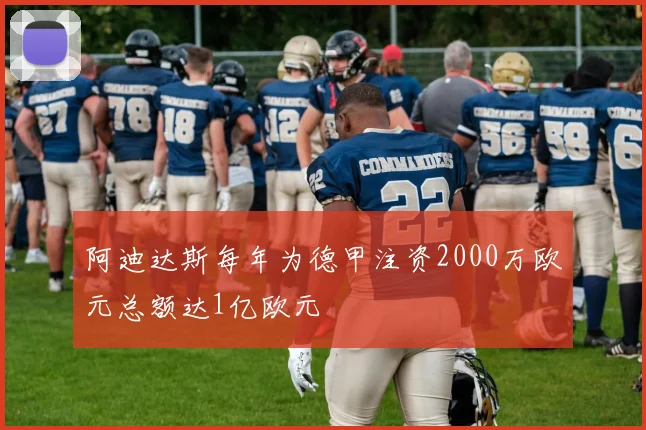 阿迪达斯每年为德甲注资2000万欧元总额达1亿欧元